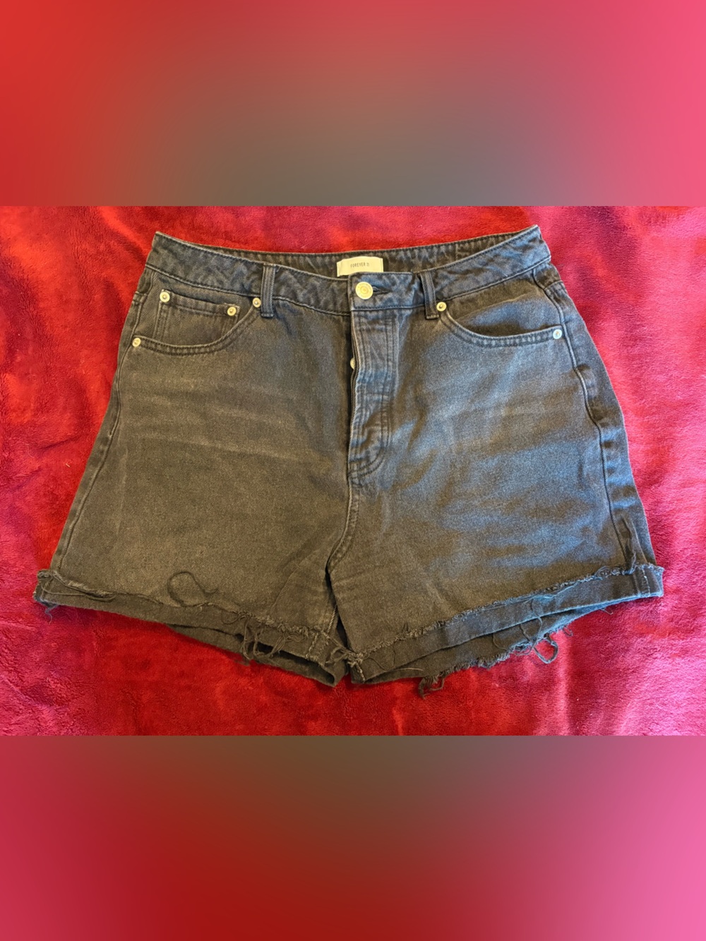 Forever 21 Black Denim Shorts